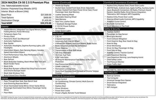 2024 Mazda CX-50 2.5 S Premium Plus Package
