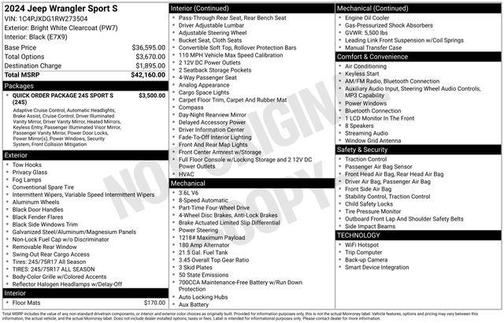 2024 Jeep Wrangler Sport S