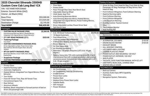2025 Chevrolet Silverado 2500 Custom