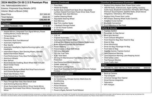 2024 Mazda CX-50 2.5 S Premium Plus Package