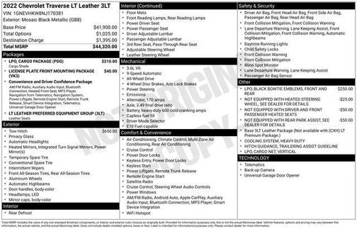 2022 Chevrolet Traverse LT Leather