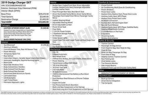 2019 Dodge Charger SXT