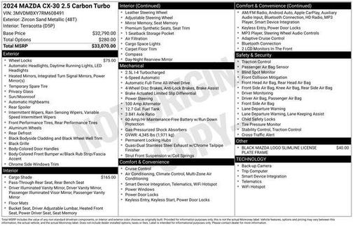 2024 Mazda CX-30 2.5 Carbon Turbo