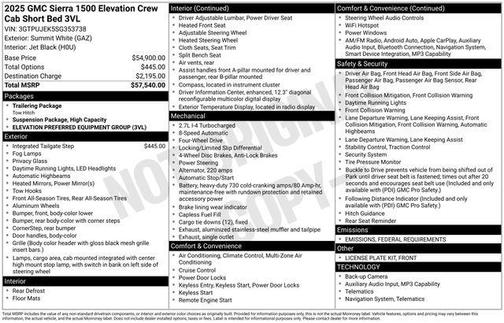 2025 GMC Sierra 1500 Elevation