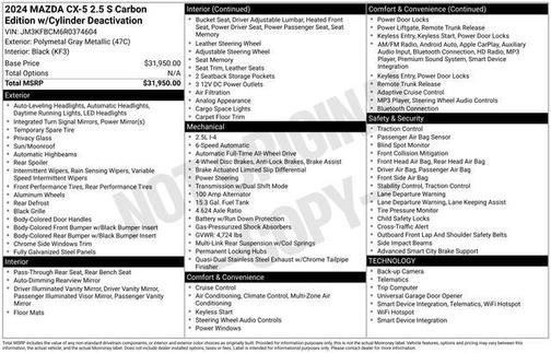 2024 Mazda CX-5 Carbon Edition
