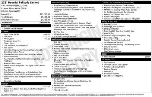 2021 Hyundai PALISADE Limited