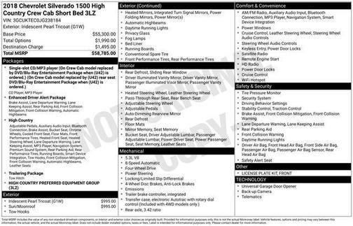 2018 Chevrolet Silverado 1500 High Country