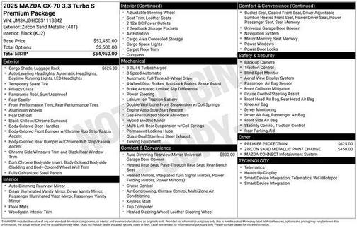 2025 Mazda CX-70 3.3 Turbo S Premium