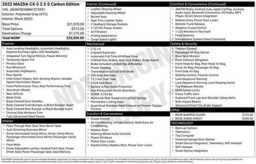 2022 Mazda CX-5 Carbon Edition