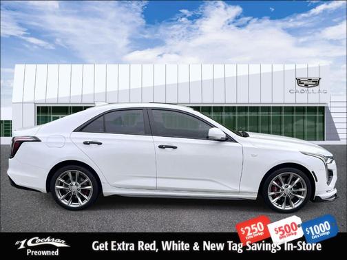 Summit White 2023 Cadillac CT4 Sport
