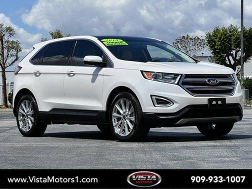 White Platinum Tri-Coat Metallic 2018 Ford Edge Titanium