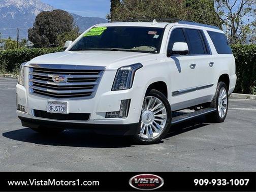 Crystal White Tri-Coat 2018 Cadillac Escalade ESV Platinum