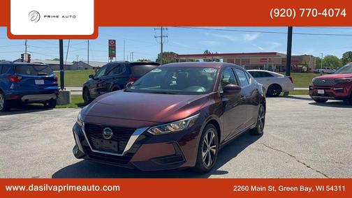 Burgundy 2021 Nissan Sentra SV