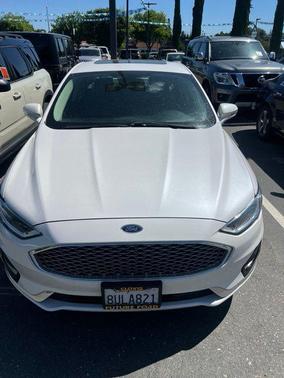 White Platinum Metallic Tri-Coat 2019 Ford Fusion Energi Titanium