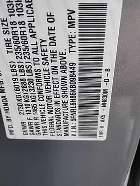 2019 Honda Odyssey Touring