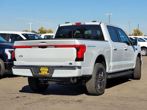 Space White Metallic 2025 Ford F-150 Lightning Flash