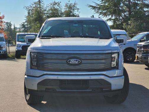 Space White Metallic 2025 Ford F-150 Lightning Flash