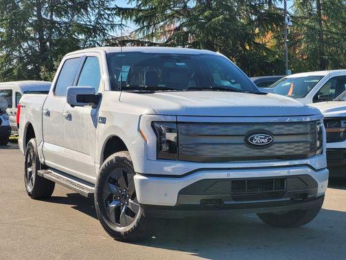 Space White Metallic 2025 Ford F-150 Lightning Flash