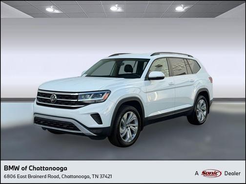 Pure White 2022 Volkswagen Atlas 3.6L SE w/Technology