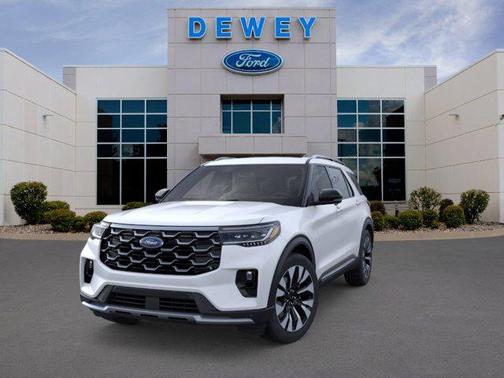 Star White Metallic Tri-Coat 2026 Ford Explorer Platinum
