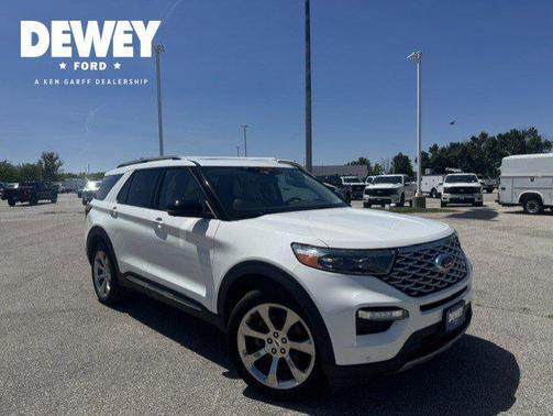 White Metallic 2020 Ford Explorer Platinum