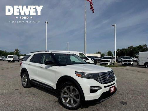 White 2020 Ford Explorer Platinum