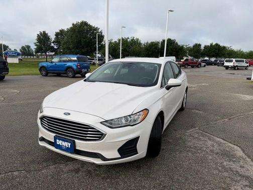 White Platinum Clearcoat Metallic 2020 Ford Fusion Hybrid SE