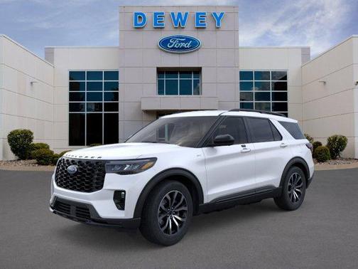 Star White Metallic Tri-Coat 2026 Ford Explorer ST-Line