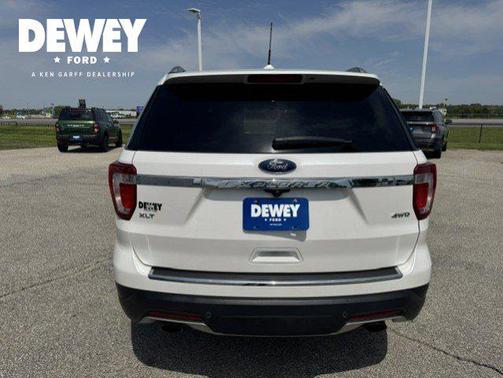 White Platinum Clearcoat Metallic 2018 Ford Explorer XLT