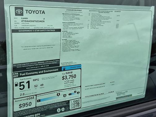 2026 Toyota Camry LE