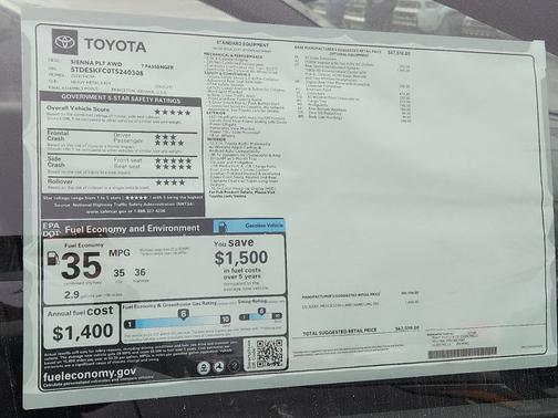 2026 Toyota Sienna Platinum