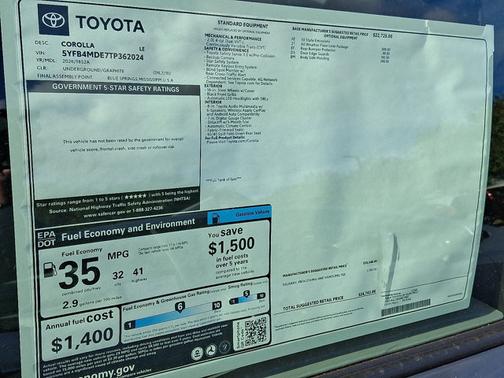 2026 Toyota Corolla LE
