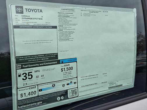 2026 Toyota Corolla LE