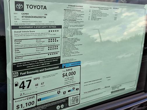 2025 Toyota Camry XSE