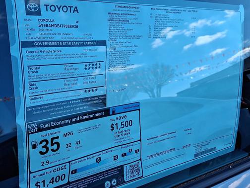 2026 Toyota Corolla LE