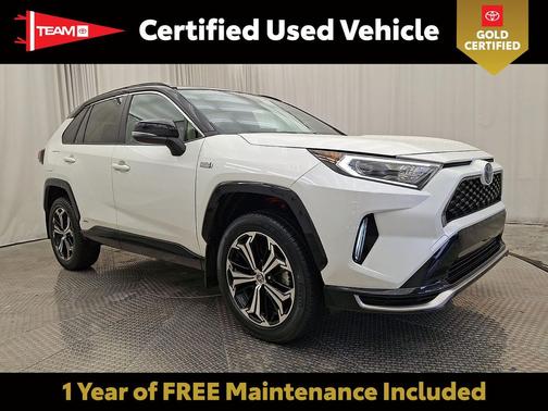 Blizzard Pearl w/Midnight Black Roof 2021 Toyota RAV4 Prime XSE