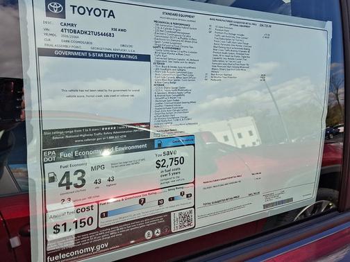 2026 Toyota Camry XSE
