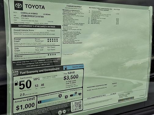 2026 Toyota Corolla Hybrid LE