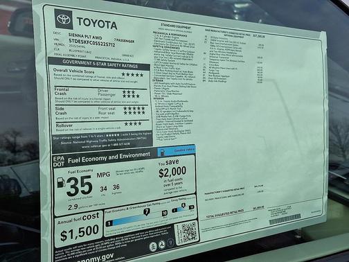 2025 Toyota Sienna Platinum