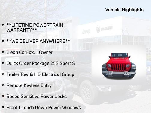 Firecracker Red Clearcoat 2022 Jeep Wrangler Unlimited Sport