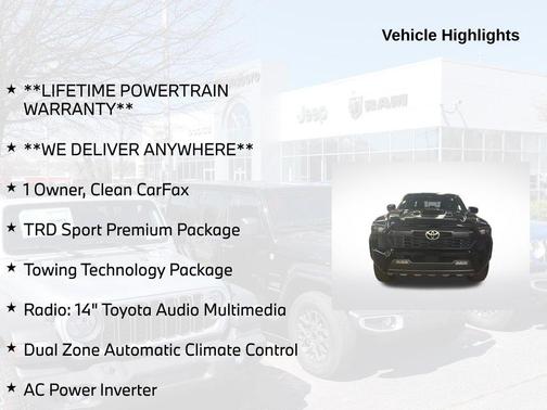Black 2025 Toyota Tacoma Hybrid TRD