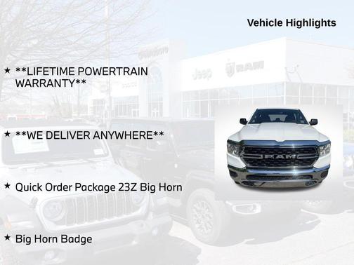 Bright White Clearcoat 2023 RAM 1500 Big Horn