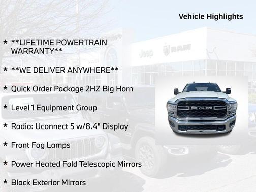 Bright White Clearcoat 2024 RAM 3500 Big Horn