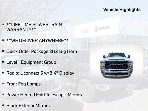 Bright White Clearcoat 2024 RAM 3500 Big Horn