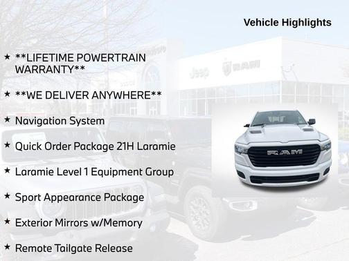 Bright White Clearcoat 2025 RAM 1500 Laramie