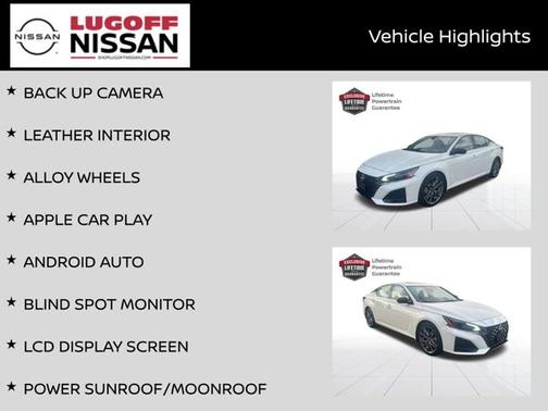 White 2023 Nissan Altima 2.0 SR