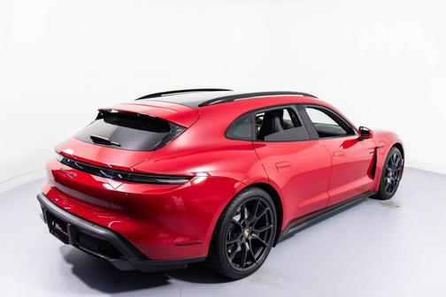 Red 2025 Porsche Taycan GTS
