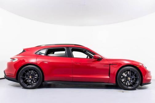 Red 2025 Porsche Taycan GTS