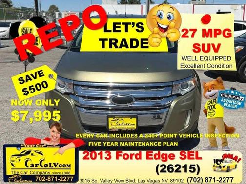 Green 2013 Ford Edge SEL