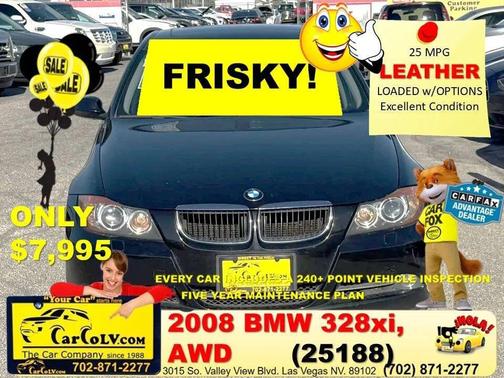 Jet Black 2008 BMW 328 328xi Sedan 4D